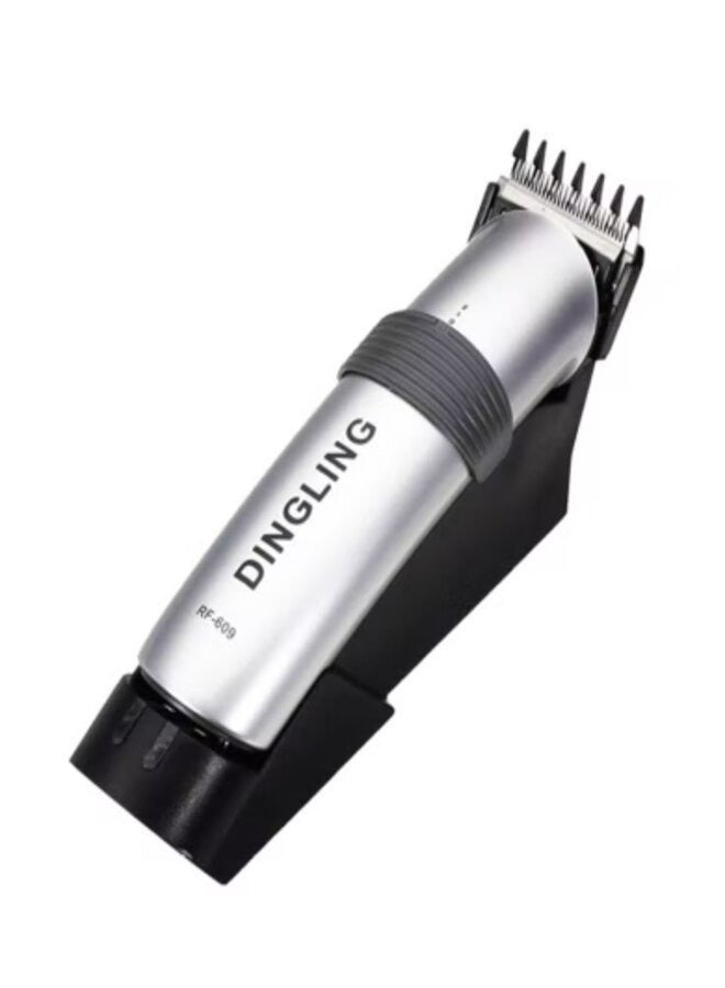  DINGLENG ماكينة قص الشعر الكهربائية الاحترافية مزودة بشفرات أسود/ فضي 21.21x21.01x7.39سم - Image 2