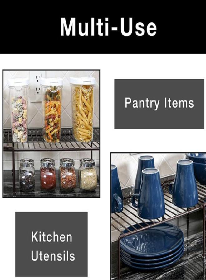 Metal Shelf 2 In 1 For Arranging And Organizing, Extendable - Black  - Image 2
