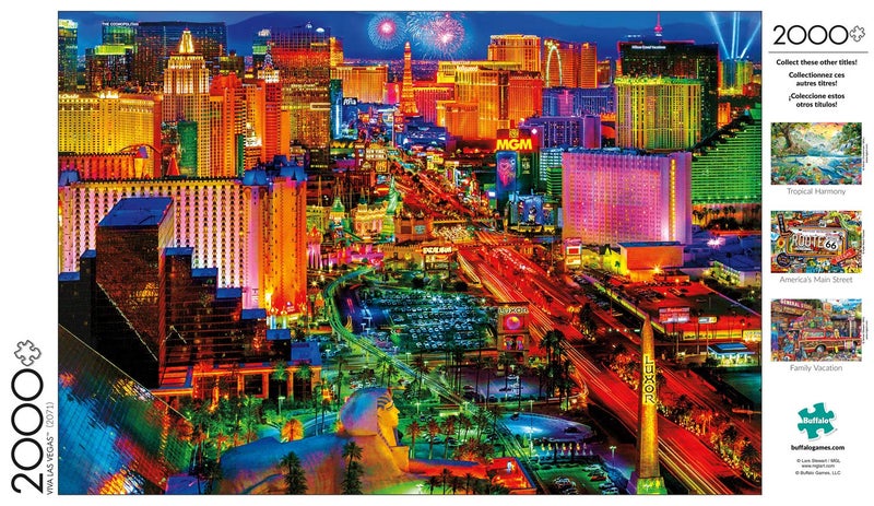 Buffalo Games - Viva Las Vegas - 2000 Piece Jigsaw Puzzle - Image 4
