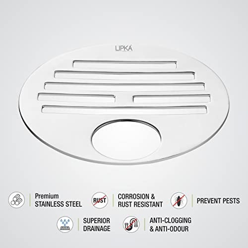 LIPKA Pack of 2 Floor Drain Golden Classic Jali with Hole (5 x 5 Inches) - Image 4