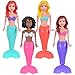 dollbie 4Pack WindUp Mermaid Bath Toys for Kids Toddler Bath Toys for Kids Moving Tail Priness Doll Diverse Hair Colors Styles Mermaids Swimming Pool Party Favors - Image 2