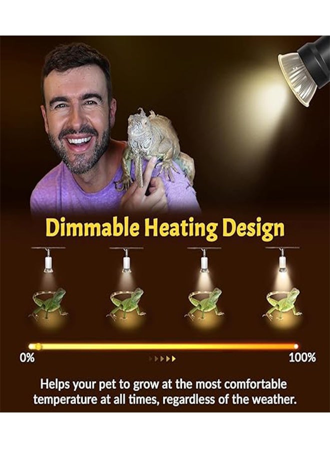4 حزمة مصباح الحرارة لمبة 50W UVB الزواحف لمبة التدفئة للحوض المائي - Image 4