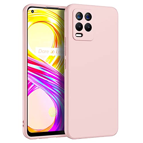 LIRAMARK Silicone Soft Back Cover Case for Realme 8 4G/Realme 8 Pro (Silicone Pink) - Image 1