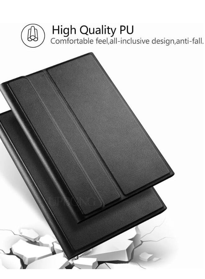 حافظة لوحة مفاتيح باللغة العربية والإنجليزية متوافقة مع Huawei Honor Pad X8/T10/T10S/Honor X6/Honor 7/C3 مقاس 10.1 بوصة، حافظة واقية رفيعة مع لوحة مفاتيح وماوس لاسلكيين قابلين للفصل بتقنية البلوتوث - Image 5