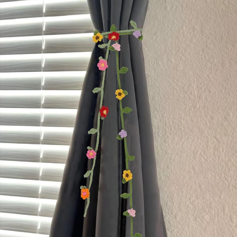 GhuaH 2 Pcs Crochet Flowers Hanging Plant Daisy Sunflower for Accessories Car Flower Arrangement Artifical Sunflower and Wildflowers Crochet Flower for Women Girls Birthday Christmas Party Home - Image 3