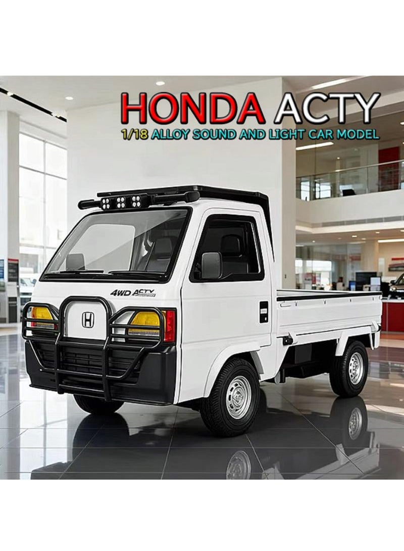 Honda Diecast Pickup Truck 1:18 Scale RealTime 4WD M92332 - Pull-Back Toy with Lights, Sound, and Movable Cargo Bed - Image 5