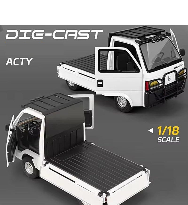 Honda Diecast Pickup Truck 1:18 Scale RealTime 4WD M92332 - Pull-Back Toy with Lights, Sound, and Movable Cargo Bed - Image 3