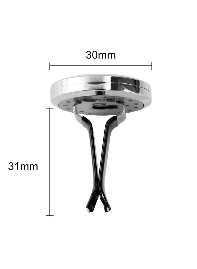RoyAroma 2PCS 30mm Car Aromatherapy Essential Oil Diffuser Stainless Steel Locket Air Freshener with Vent Clip 12 Felt Pads - Image 5
