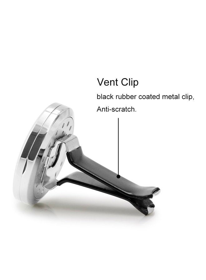 RoyAroma 2PCS 30mm Car Aromatherapy Essential Oil Diffuser Stainless Steel Locket Air Freshener with Vent Clip 12 Felt Pads - Image 3