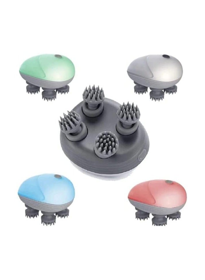 Head Massager Cordless Scalp Massager Neck Muscle Relaxer 84 Node Handheld Electric Head Massager for Hair Growth Stimulation Deep Cleansing Stress Relief Multicolor - Image 1