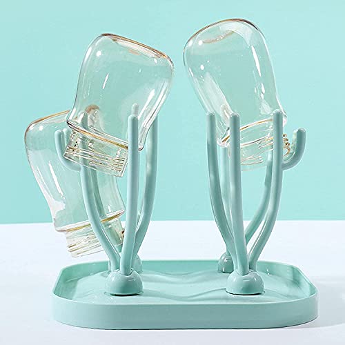 SYGA Foldable Baby Bottle Drying Racks Feeding Cup Nipple Storage Shelf Stand Holder - Green Drying Rack - Image 2