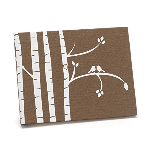Hortense B. Hewitt Spiral Bound Compact Wedding/Event Guest Book, 7.5 x 5.75-Inch, Birch Trees - Image 1