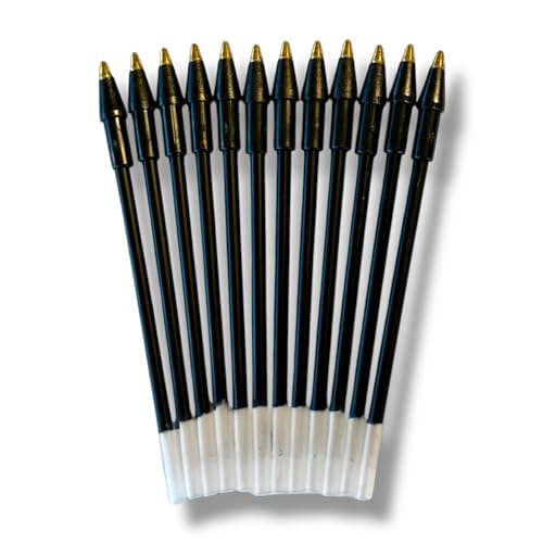 Pokka Pen Refill Pack – 12 USA Made Black Ink Ballpoint Refills for Your Pokka Pens, The Compact, Affordable, Lightweight, EDC, Pocket Pen – Waterproof and Floats – Carries Small, Writes Big - Image 1