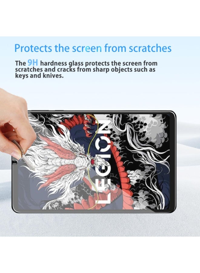 عام 【2 قطعة】 حامي شاشة لتابلت لينوفو ليجيون Y700 2025 - زجاج مقوى عالي الدقة، صلابة 9H، مقاوم للخدوش وبصمات الأصابع، فيلم زجاج مقوى لموديل 8.8 إنش - Image 3