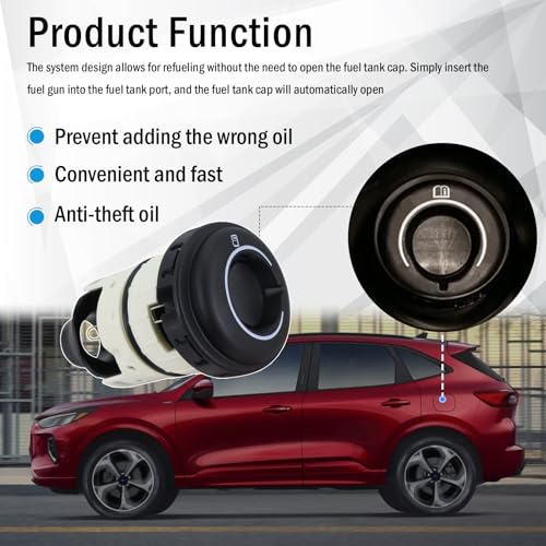 Lqito Capless Gas Cap Easy Fuel Filler Neck Vent Pipe Assembly End Fuel Tank Cap Without Cover Compatible With 20132025 Ford Escape 20132020 Ford Fusion - Image 3
