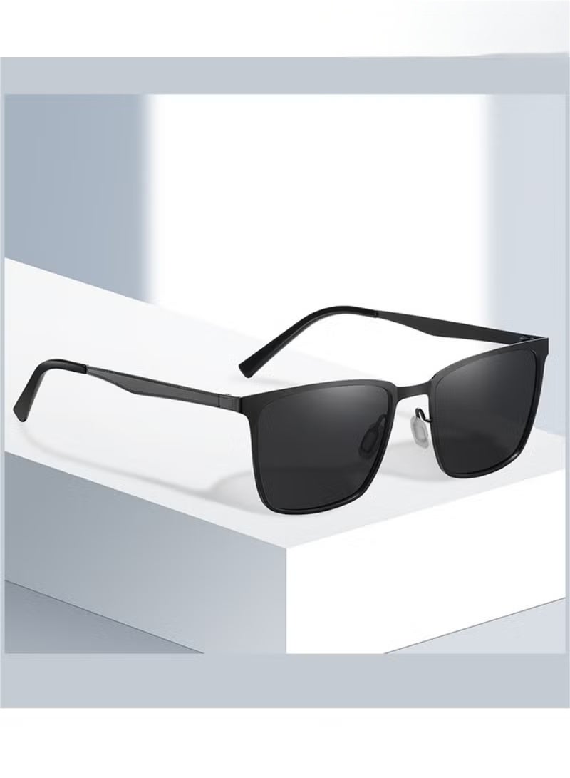نظارات شمسية مستقطبة عصرية للرجال، نظارات شمسية بحماية من الأشعة فوق البنفسجية 400 بإطار معدني خفيف الوزن، نظارات شمسية عصرية مضادة للتوهج للرجال أثناء القيادة وصيد الأسماك ولعب الجولف - Image 5
