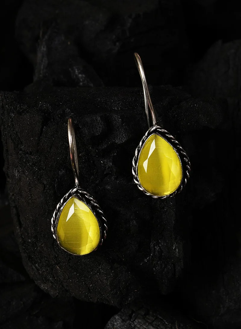 SOHI Yellow Contemporary Artificial Drop Earring Jewellery