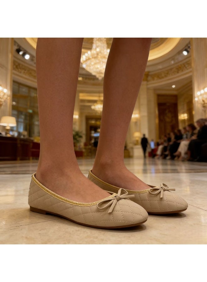 Women's Round Toe Ballet Flats Soft Faux Leather Bow Knot Casual Women's  flat Shoes - Image 4