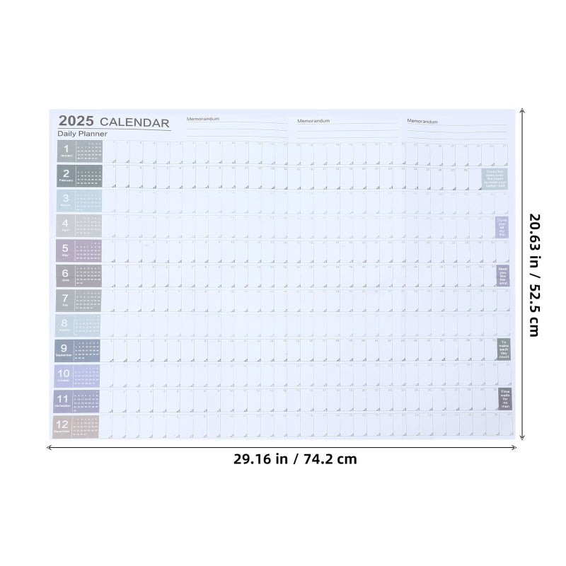 2025 Creative Yearly Wall Calendar Planner with Colors Practical Home Office Organizer - Image 3