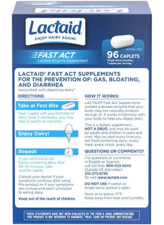 Fast Act Lactose Intolerance Relief Caplets With Lactase Enzyme, 96 Count - pzsku/Z63B6E39853B81E6FE5B1Z/45/_/1741065573/46549eb5-500e-4cc9-8ce5-9a9b79918017