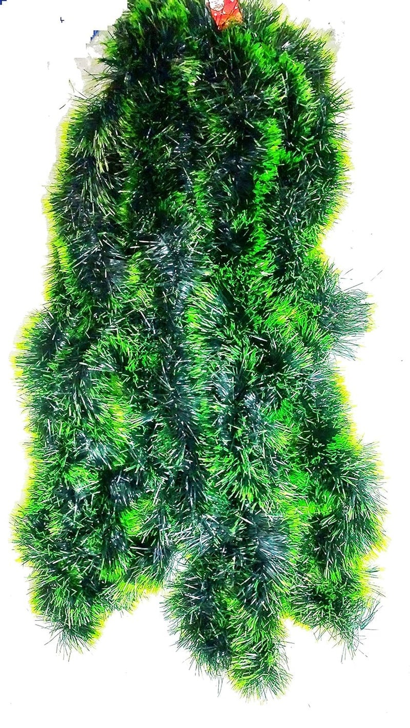 Partunay Set of 3 Pcs Dark Green Christmas Garland for Christmas Xmas Decoration Christmas Christmas Decorations Item Christmas Xmas Hanging Ornaments Wreath Garland - Image 2