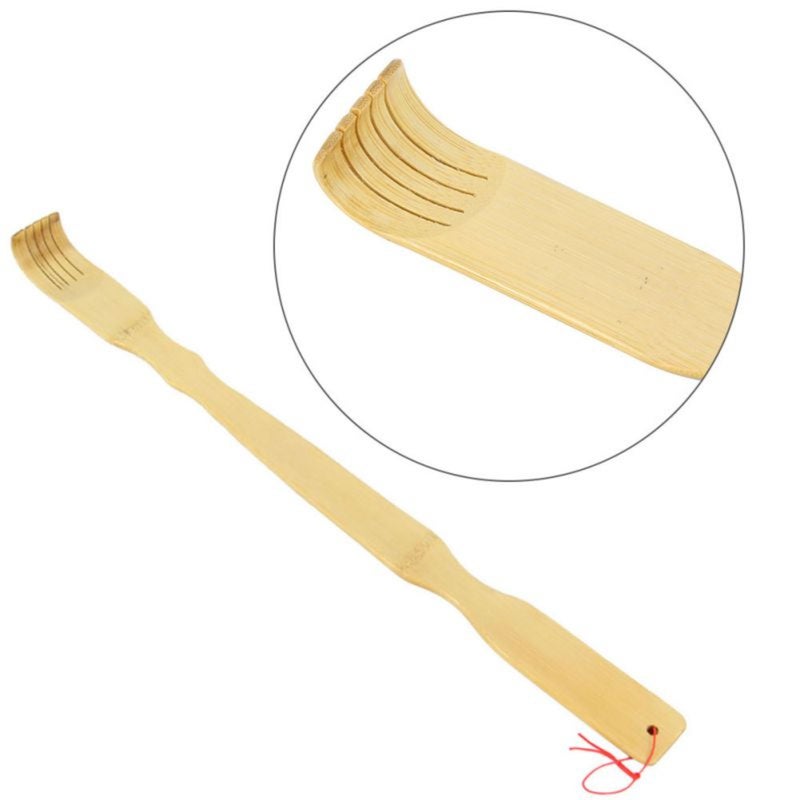 Bamboo Back Scratcher: 46.5*3.5*1cm Eco-Friendly Durable Construction - Ergonomic Comfortable Grip Body Massager Roller for Daily Personal Care, On-The-Go Relief & Muscle Relaxation - Image 4