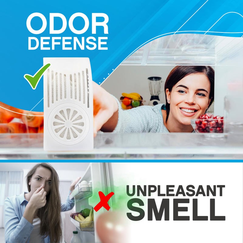 NonScents Refrigerator Deodorizer - Odor Eliminator for Fridge & Freezer - Outshines Baking Soda & Deodorizer with Activated Charcoal - Unscented & Long-Lasting, Freshen Refrigerator - Image 4