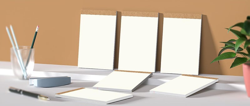 AccuPrints Notepad Blank White Notepad for Office and School Purpose with Kraft Paper Top Cover,90 Pages Size 9.5 x 7.25 inch with 90 Gsm Paper - Image 2