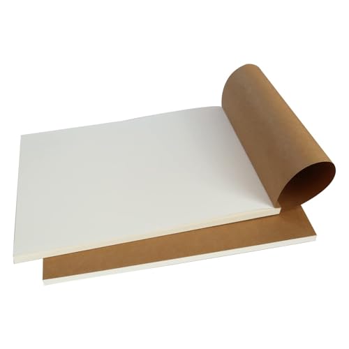 AccuPrints Notepad Blank White Notepad for Office and School Purpose with Kraft Paper Top Cover,90 Pages Size 9.5 x 7.25 inch with 90 Gsm Paper - Image 5