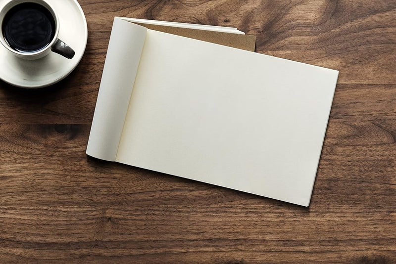 AccuPrints Notepad Blank White Notepad for Office and School Purpose with Kraft Paper Top Cover,90 Pages Size 9.5 x 7.25 inch with 90 Gsm Paper - Image 4