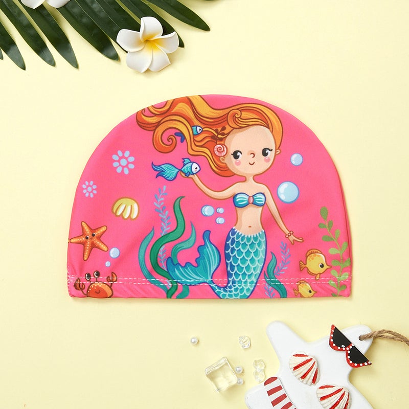 Generic New Cartoon Kids Swim Caps Comfortable Stretch Style six 