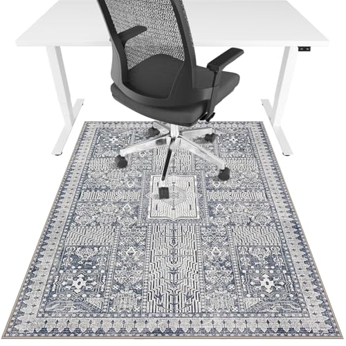 Lreedy Office Chair Mat for Hardwood Floor Tile Floor36X 48 Heavy Duty Desk Chair Mat for Hard Floors Under Desk Rug for Rolling Computer ChairAnti SlipLow Pile Carpet Floor ProtectorGrey - Image 1