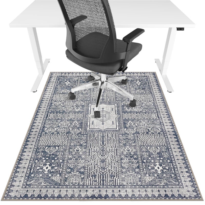 Lreedy Office Chair Mat for Hardwood Floor Tile Floor36X 48 Heavy Duty Desk Chair Mat for Hard Floors Under Desk Rug for Rolling Computer ChairAnti SlipLow Pile Carpet Floor ProtectorGrey - Image 2