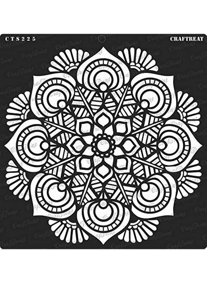 CrafTreat Mandala Wall Stencils For Painting Large Pattern Mandala 12X12 Inches Reusable Diy Art And Craft Stencils Indian Mandala Stencil 12X12 Big Mandala Stencil Mandala Template  - Image 1