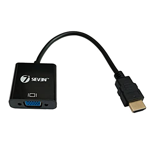 7-Seven 7SEVEN® HDMI to VGA Converter, Gold-Plated HDMI to VGA Adapter (Male to Female) for Computer, Desktop, Laptop, PC, Monitor, Projector, HDTV, Chromebook, Raspberry Pi, Roku, Xbox and More - Black - Image 5