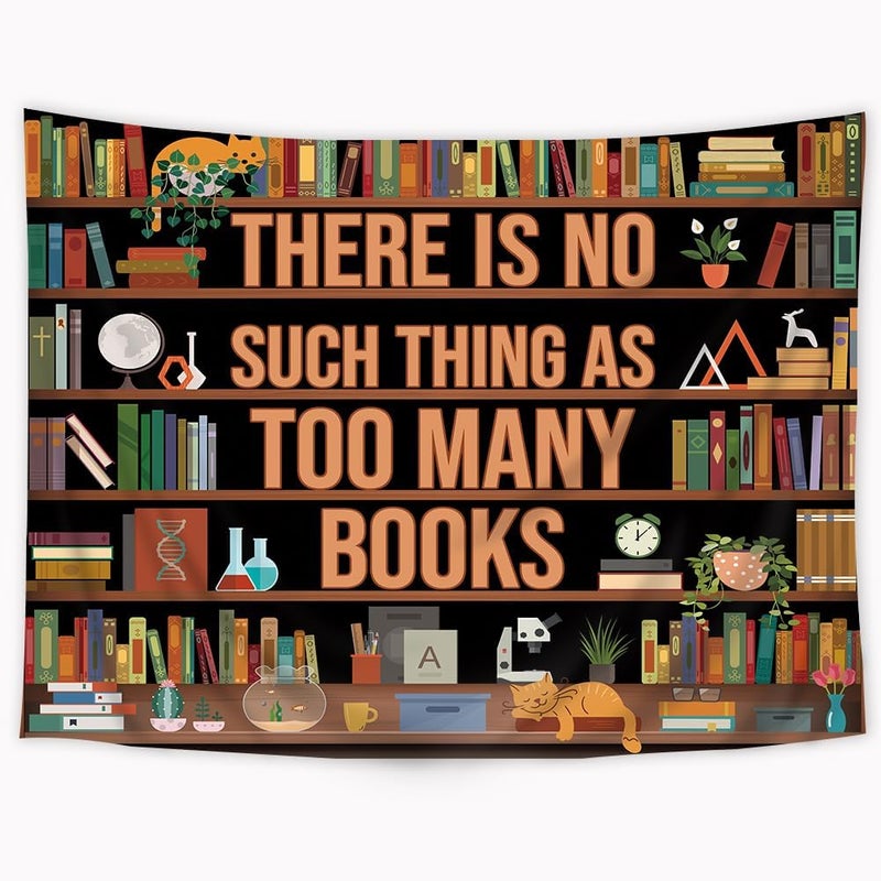 Riyidecor سجادة قراءة ريدي ديكور للفصل الدراسي 59Wx51H بوصة رف كتب مكتبة عتيقة تعليمية خزانة كتب قابلة للقراءة اقتباسات إيجابية للشباب والأطفال تزيين حائط المنزل والسكن الفني لغرفة المعيشة وغرفة النوم - Image 2