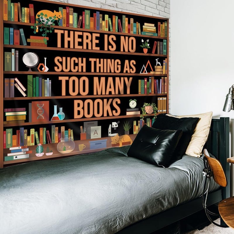 Riyidecor سجادة قراءة ريدي ديكور للفصل الدراسي 59Wx51H بوصة رف كتب مكتبة عتيقة تعليمية خزانة كتب قابلة للقراءة اقتباسات إيجابية للشباب والأطفال تزيين حائط المنزل والسكن الفني لغرفة المعيشة وغرفة النوم - Image 5