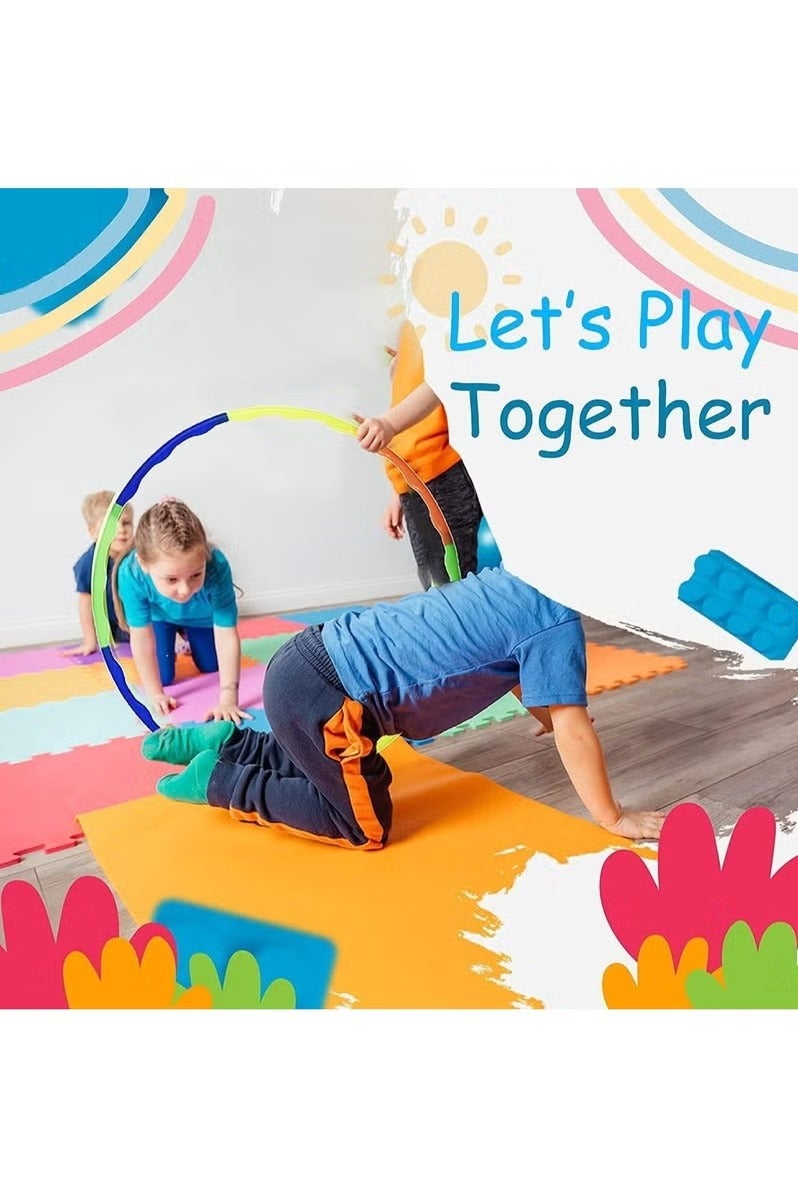 Quantum Bay Kids Hula Hoop, Detachable Adjustable Hula Hoop Ring, Colorful Weighted Exercise Hoops for Boys and Girls, Snap Together Plastic Hoops for Fitness Sports Gymnastics and Fun Play, Hula Hoop for Kids Exercise and Pet Training  - Image 3