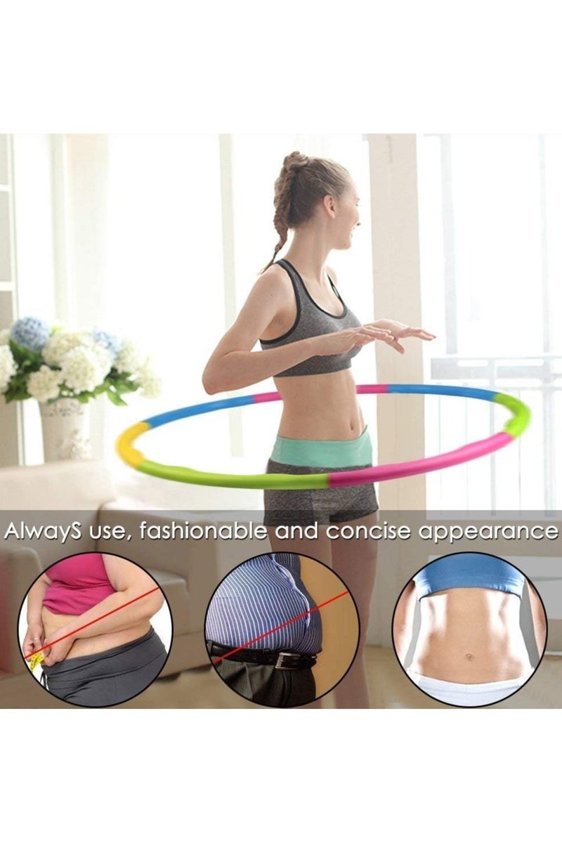 Quantum Bay Kids Hula Hoop, Detachable Adjustable Hula Hoop Ring, Colorful Weighted Exercise Hoops for Boys and Girls, Snap Together Plastic Hoops for Fitness Sports Gymnastics and Fun Play, Hula Hoop for Kids Exercise and Pet Training  - Image 5