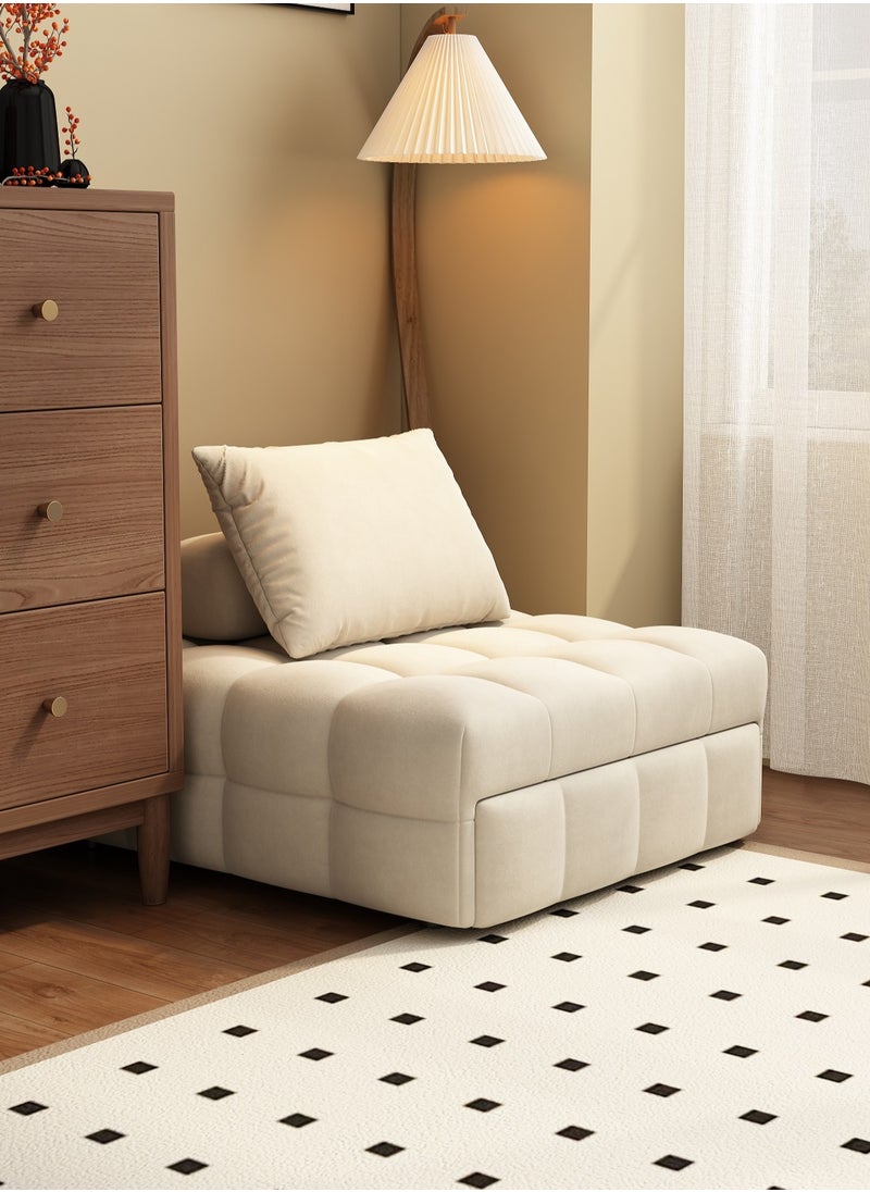 Organized Home - Japanese Cream Style Puff Sofa Bed 3 in 1 Multi Function Bed Sleeper Extendable Lounge Chair Convertible Sleeper Sofa with Pillow for Living Room Small Space - Image 1