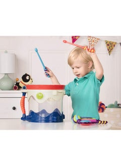 B. Toys - Muscical Drum- 7 Instruments Toy Drum Kit- Drumroll Please- Musical Toys For Kids 18 Months + (7-Pcs)  - Image 2
