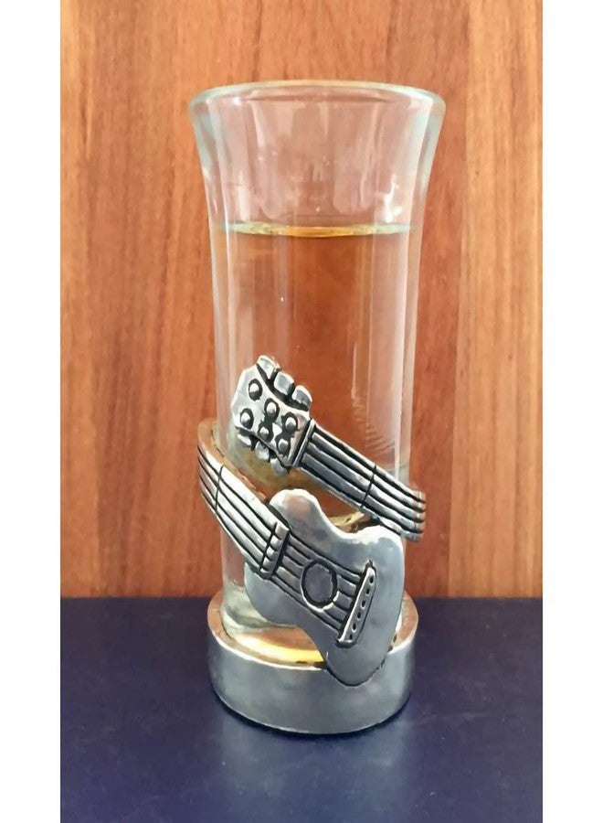 Basic Spirit Guitar Pewter Shot Glass for Music Lover Home Bar, Stocking Stuffer, Party Favor or Gift - Image 2