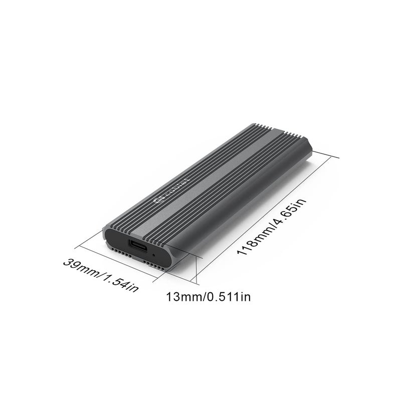 Cablet M.2 NVMe SSD Enclosure USB 3.1 Gen2 10Gbps for 2230/2242/2260/2280 M-Key PCIe SSD, Supports UASP Max 2TB, Tool Free Design (SSD Not Included) - Image 5