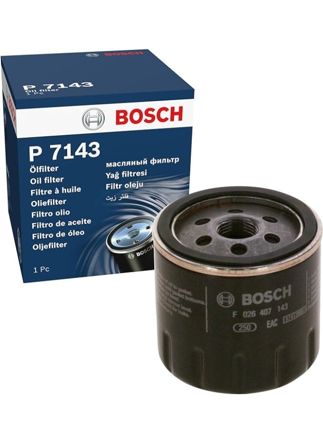 BOSCH - BOSCH OIL FILTER P 7143 / F 026 407 143  For VW Golf 7 - Skoda Octavia A7 - Image 1