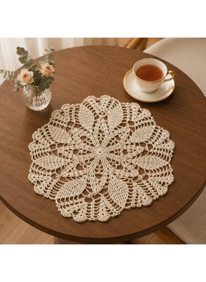 Handmade Crochet Floral Lace Table Doily