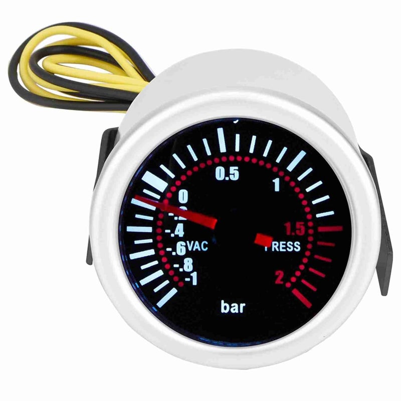 2 Inch Universal 12V LED Digital Turbo Boost PSI Gauge Meter, High Accuracy Boost Gauge with Smoke Tint Lens for Car Dashboard, Includes PVC Hose and T - Fitting - Image 5