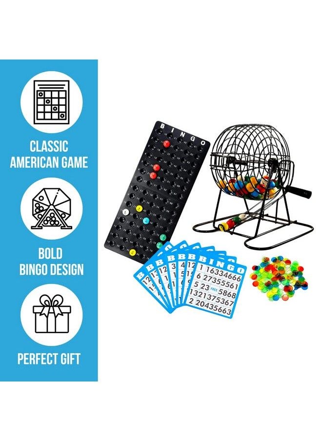 Regal Games - Deluxe Bingo Set Includes Bingo Cage Master Board 18 Mixed Cards 75 Calling Balls Colorful Chips Ideal For Large Groups Parties - Image 1