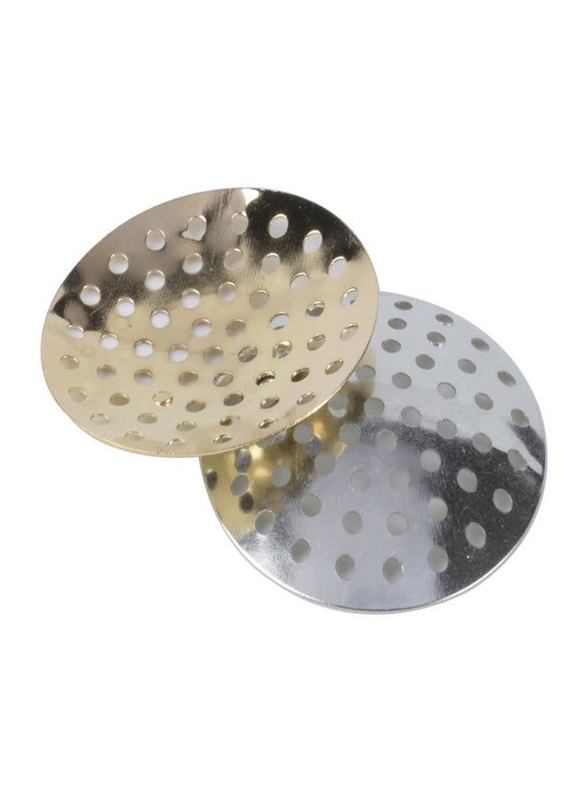 Teensery 100 Pcs Brooch Base Bouquet Beading Back with Holes Round Setting Tray for DIY Crafts Brooches Jewelry Making, 25mm - Image 3