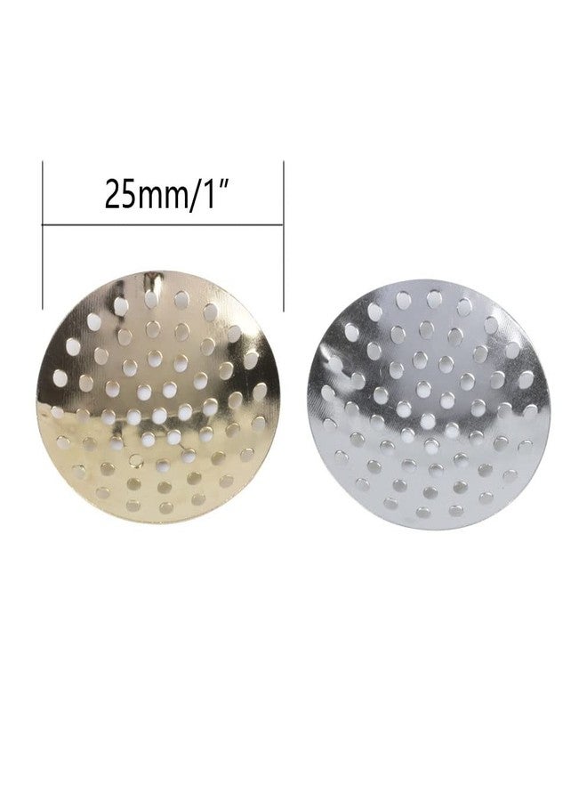 Teensery 100 Pcs Brooch Base Bouquet Beading Back with Holes Round Setting Tray for DIY Crafts Brooches Jewelry Making, 25mm - Image 2