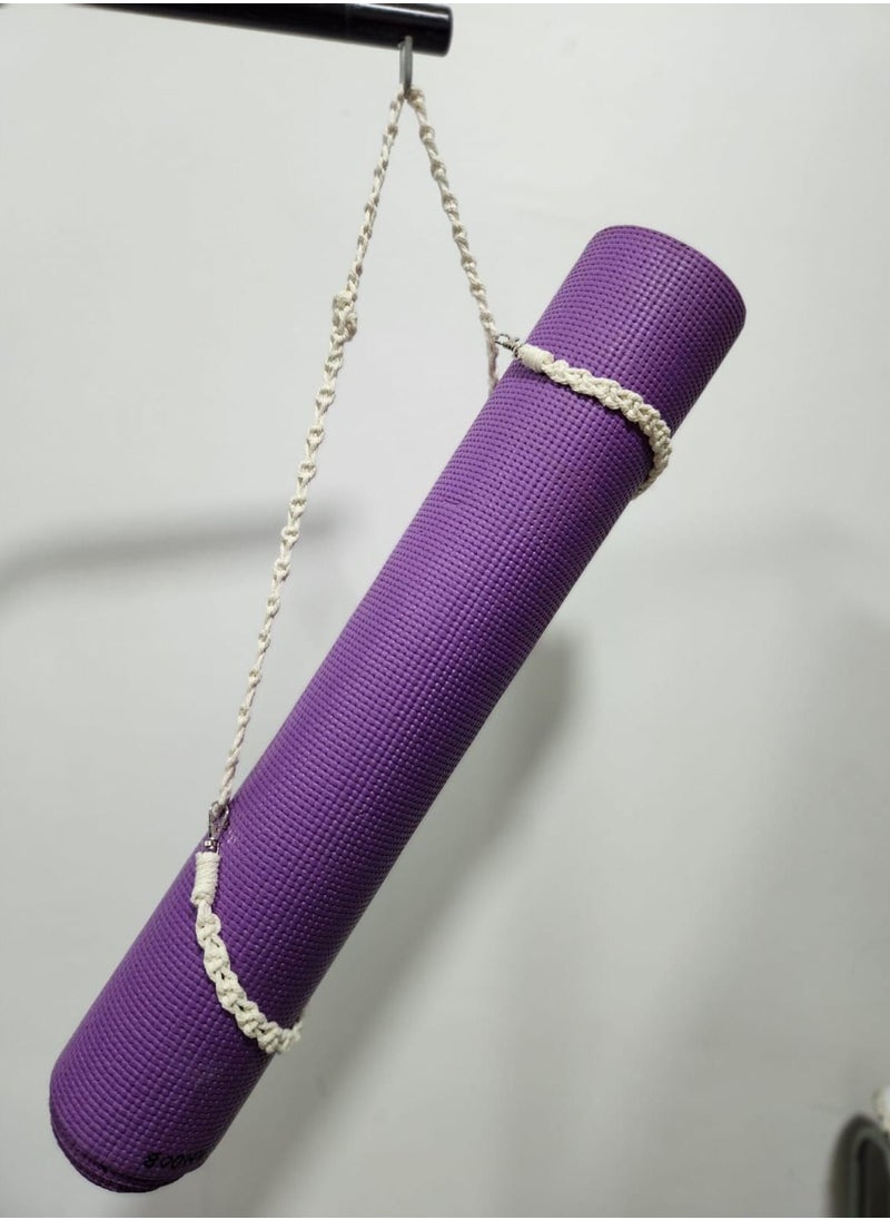 macrame sanu Boho Style Yoga Mat Holder/ Carrier Strap  - Image 1